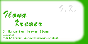 ilona kremer business card